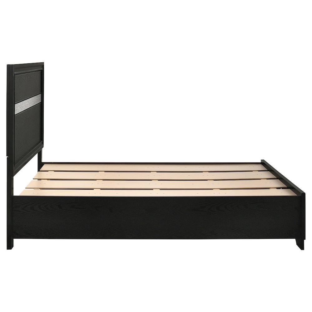 Miranda 51-inch Wood Full Storage Panel Bed Black. Picture 10