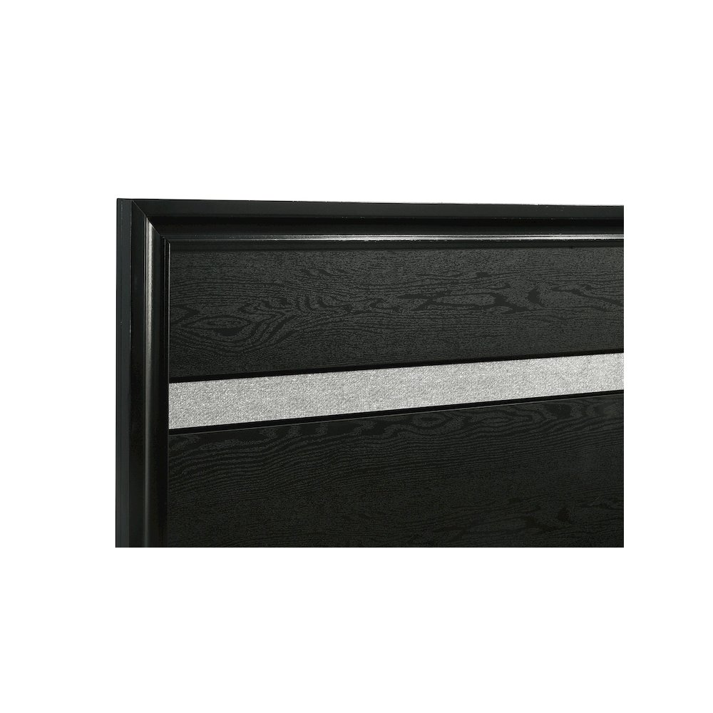 Miranda 51-inch Wood Full Storage Panel Bed Black. Picture 14