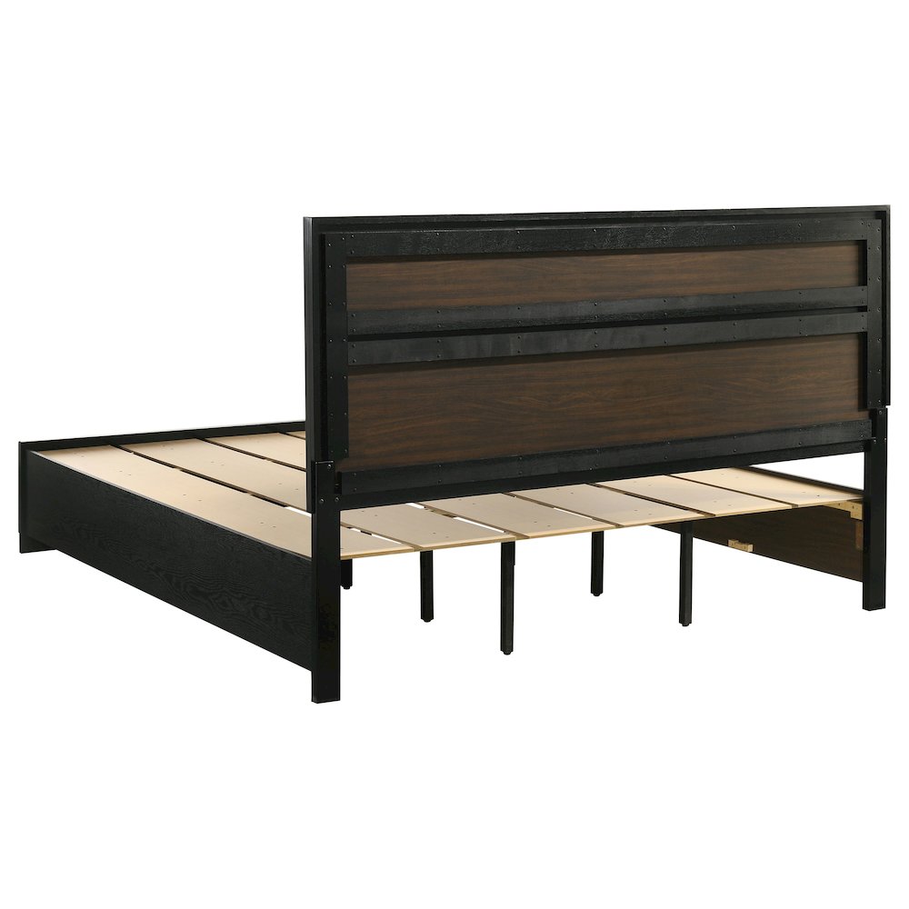 Miranda 51-inch Wood Eastern King Storage Panel Bed Black. Picture 5