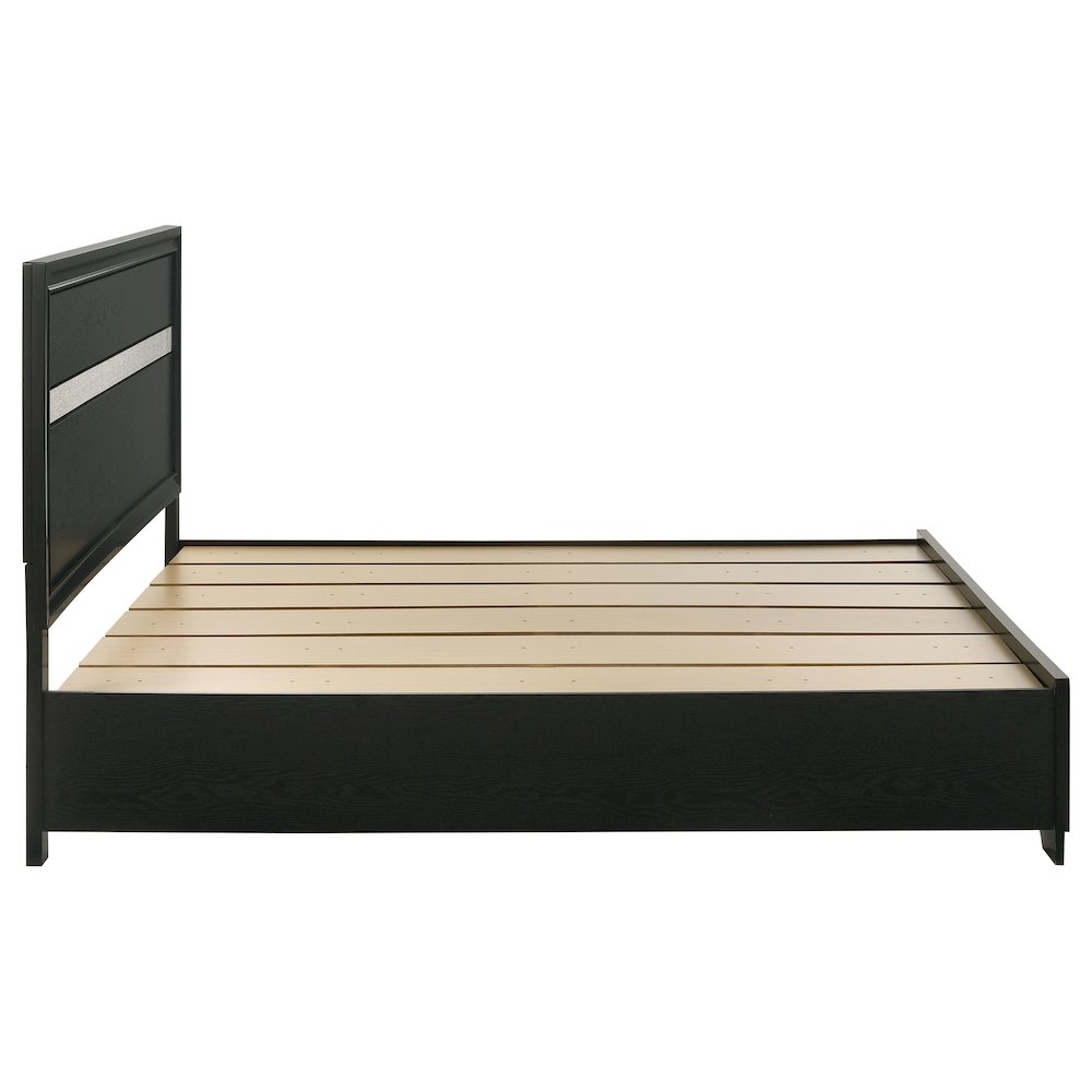 Miranda 51-inch Wood Eastern King Storage Panel Bed Black. Picture 6