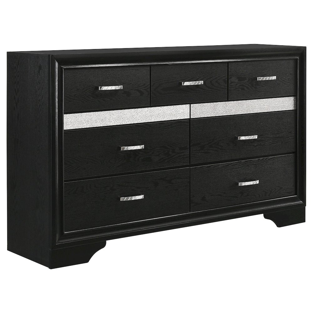 Miranda 4-piece Eastern King Bedroom Set Black. Picture 6