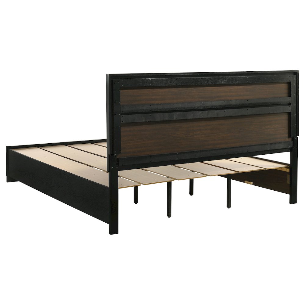 Miranda 51-inch Wood California King Storage Panel Bed Black. Picture 5