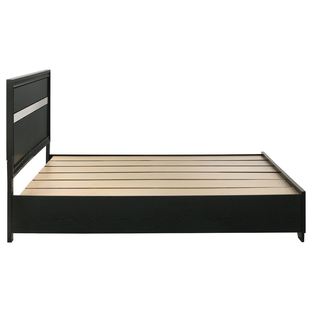 Miranda 51-inch Wood California King Storage Panel Bed Black. Picture 6