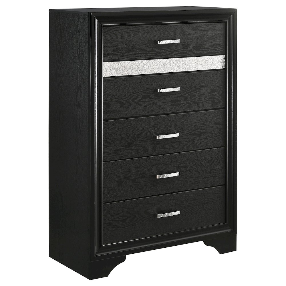 Miranda 5-piece California King Bedroom Set Black. Picture 10