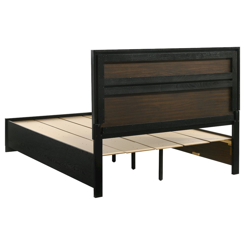 Miranda 51-inch Wood Queen Storage Panel Bed Black. Picture 5