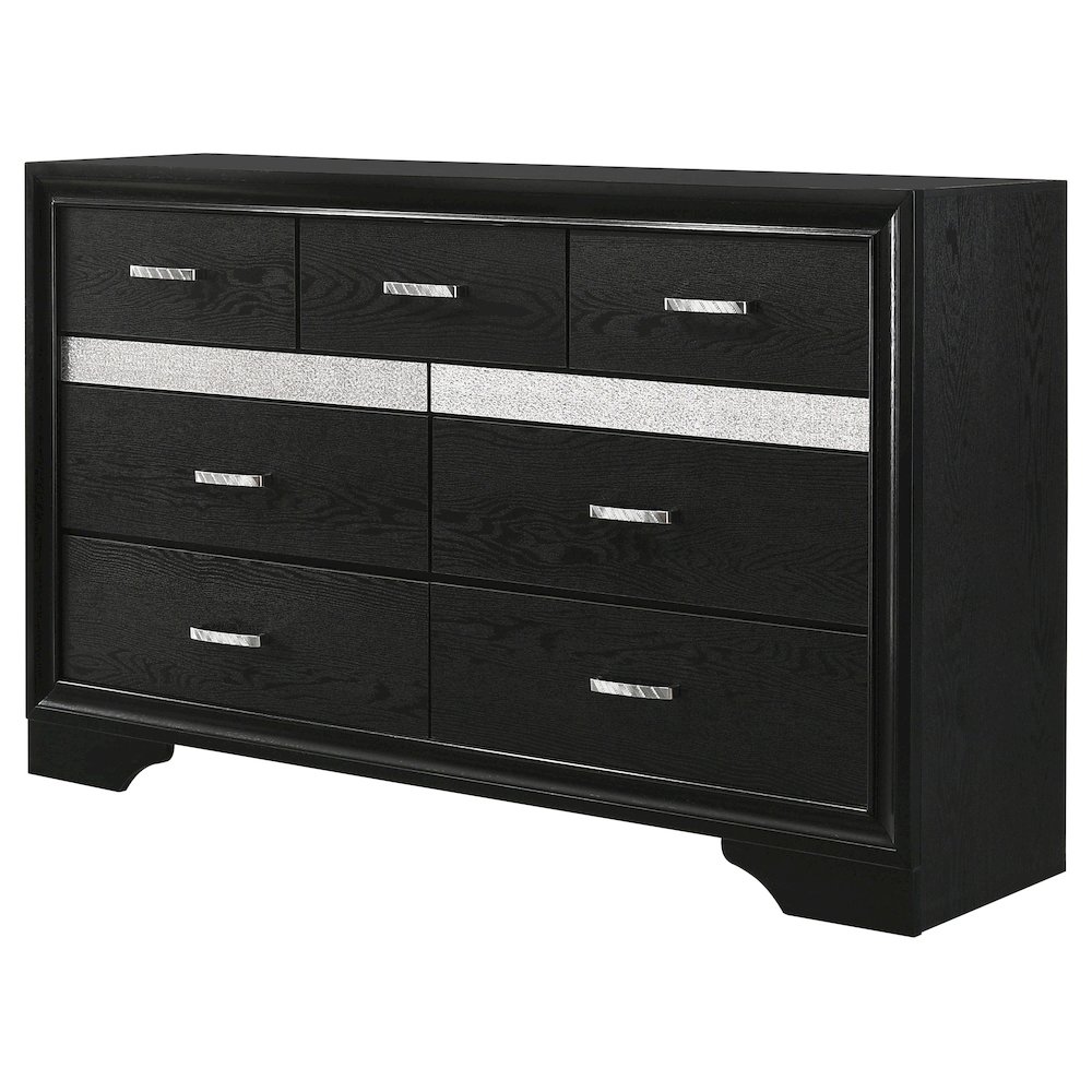 Miranda 7-drawer Dresser Black. Picture 4