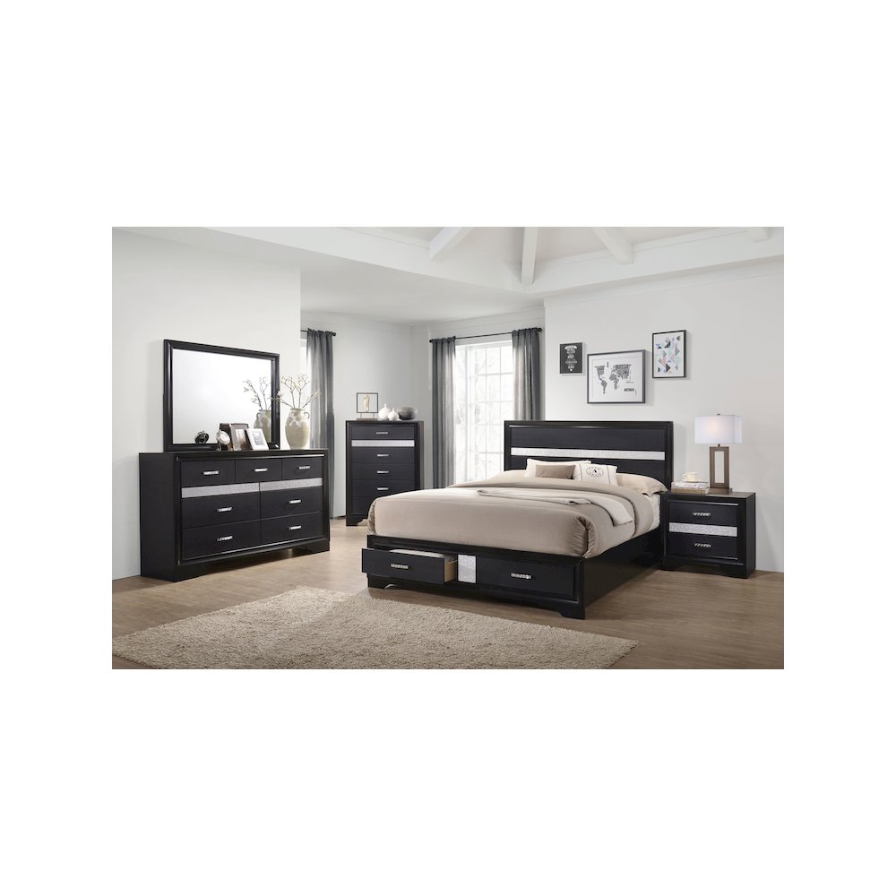Miranda 7-drawer Dresser Black. Picture 12