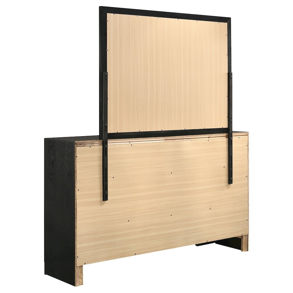 Miranda 7-drawer Dresser with Mirror Black. Picture 6