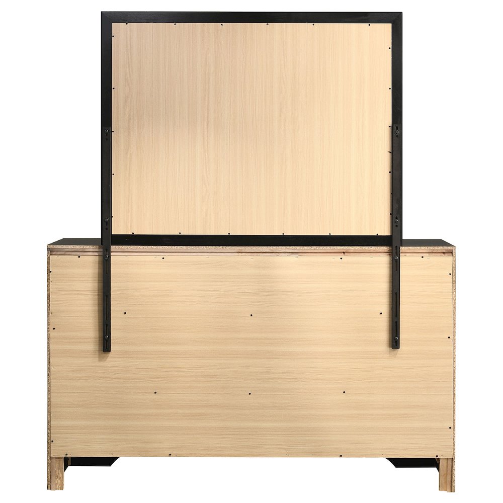 Miranda 7-drawer Dresser with Mirror Black. Picture 7