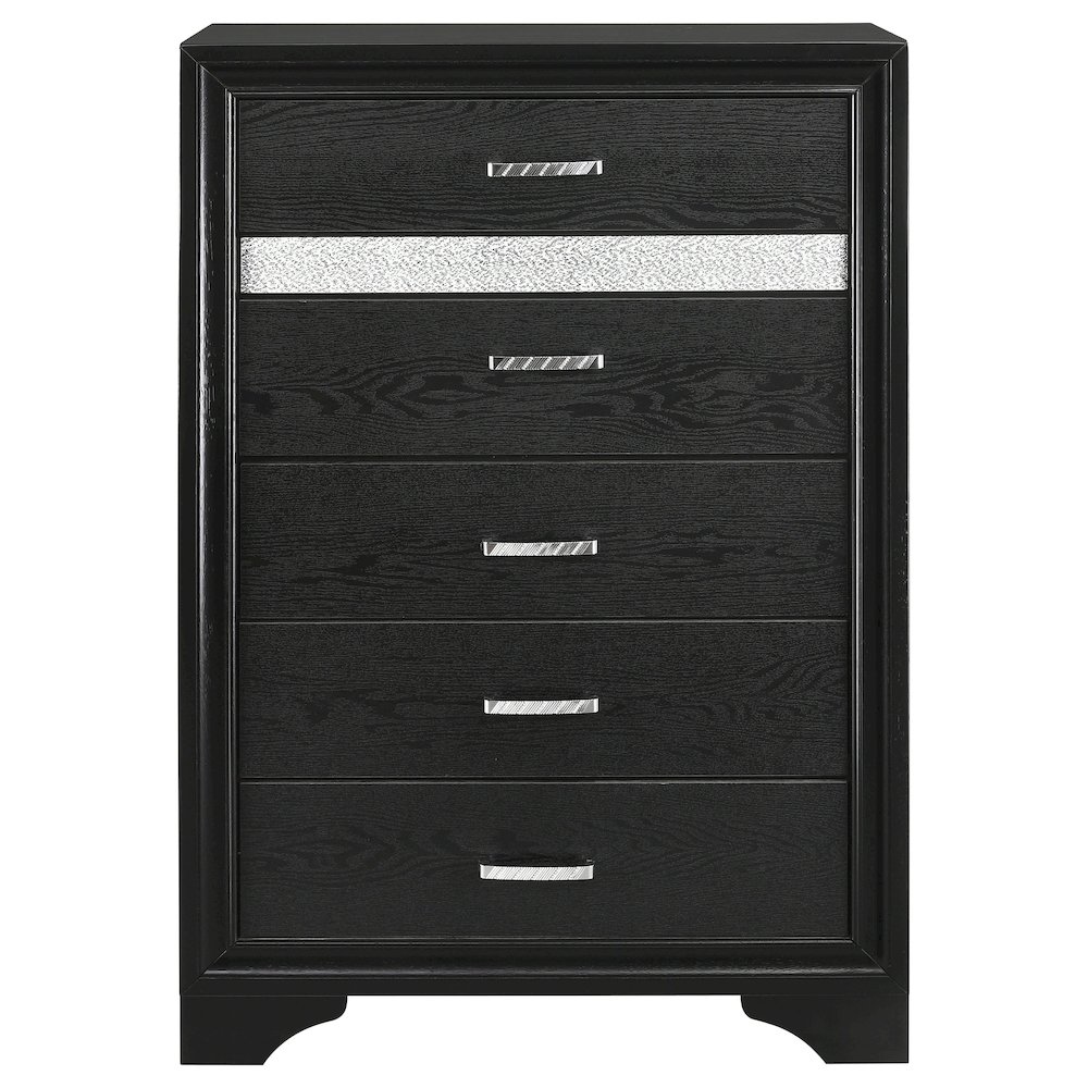 Miranda 5-drawer Bedroom Chest Black. Picture 3