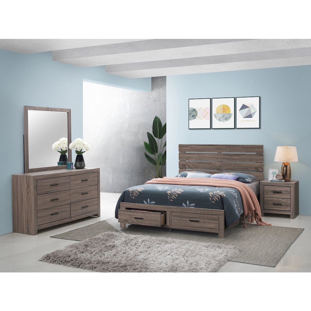 Brantford 4-piece Eastern King Bedroom Set Barrel Oak. Picture 1