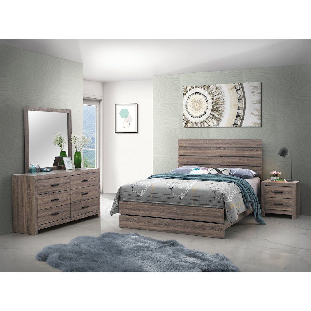 Brantford 4-piece Eastern King Bedroom Set Barrel Oak. Picture 1