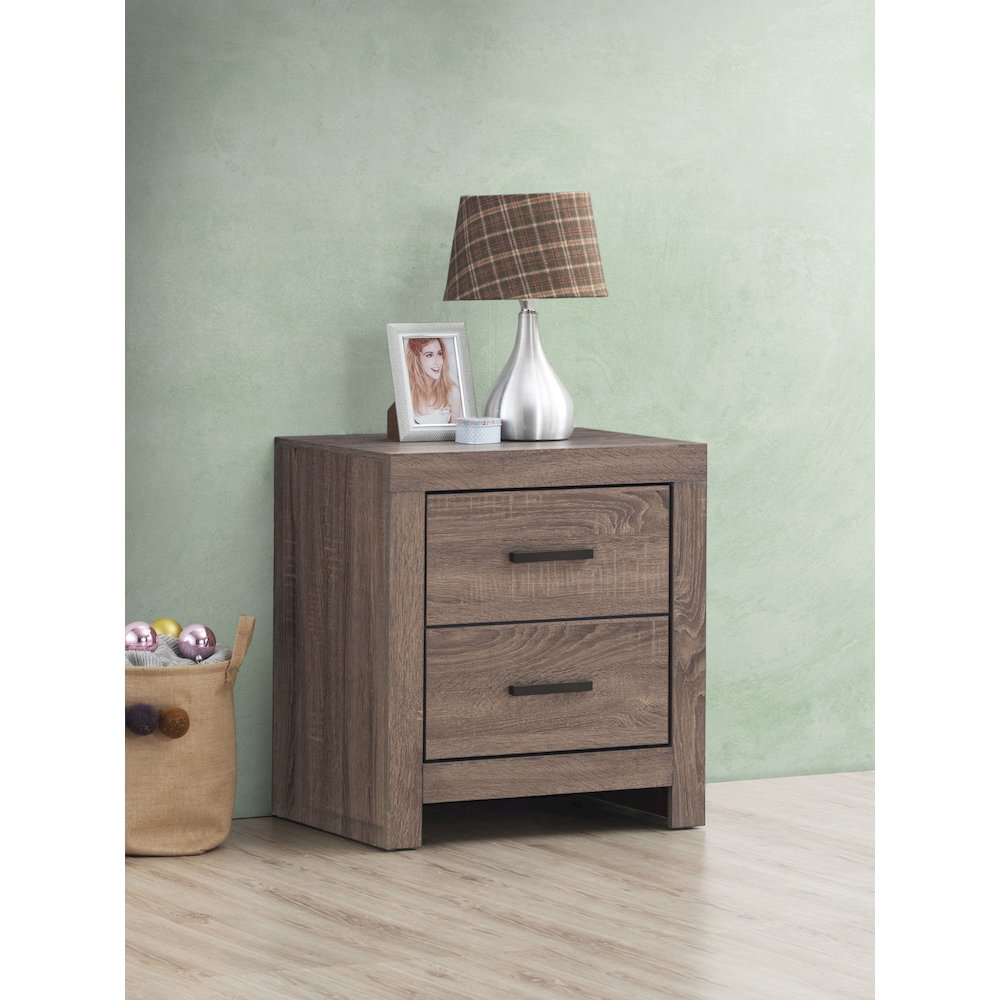 Brantford 2-drawer Nightstand Barrel Oak. Picture 11