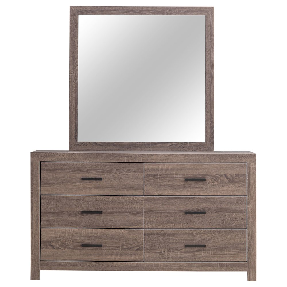 Brantford 6-drawer Dresser with Mirror Barrel Oak. Picture 3