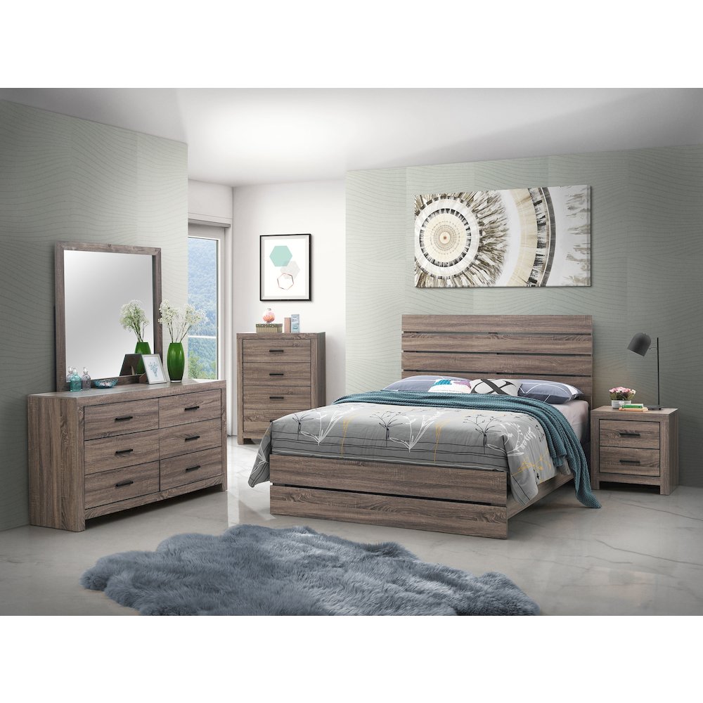 Brantford 4-drawer Bedroom Chest Barrel Oak. Picture 12