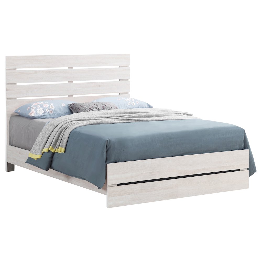 Brantford Wood Eastern King Panel Bed Coastal White. Picture 3