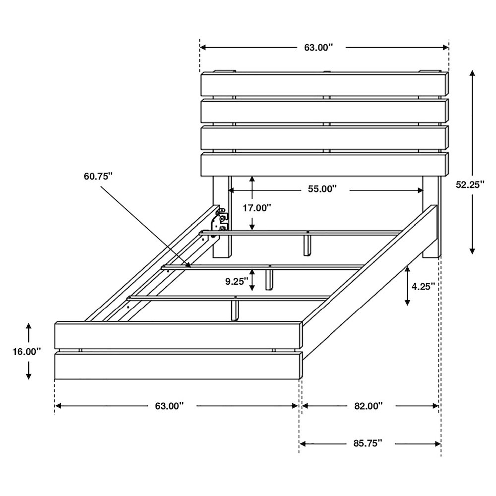 Brantford Wood Queen Panel Bed Coastal White. Picture 8