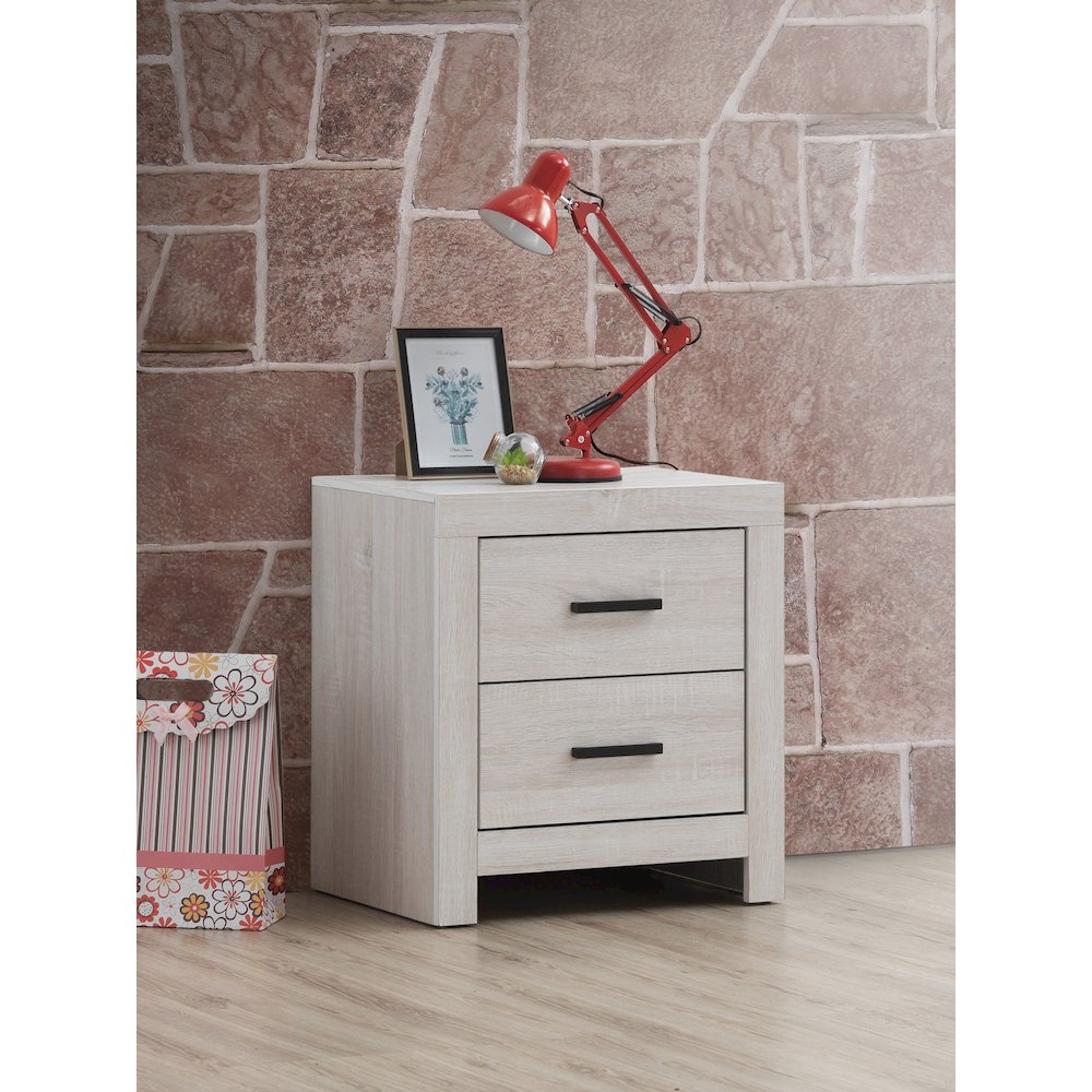 Brantford 2-drawer Nightstand Coastal White. Picture 11