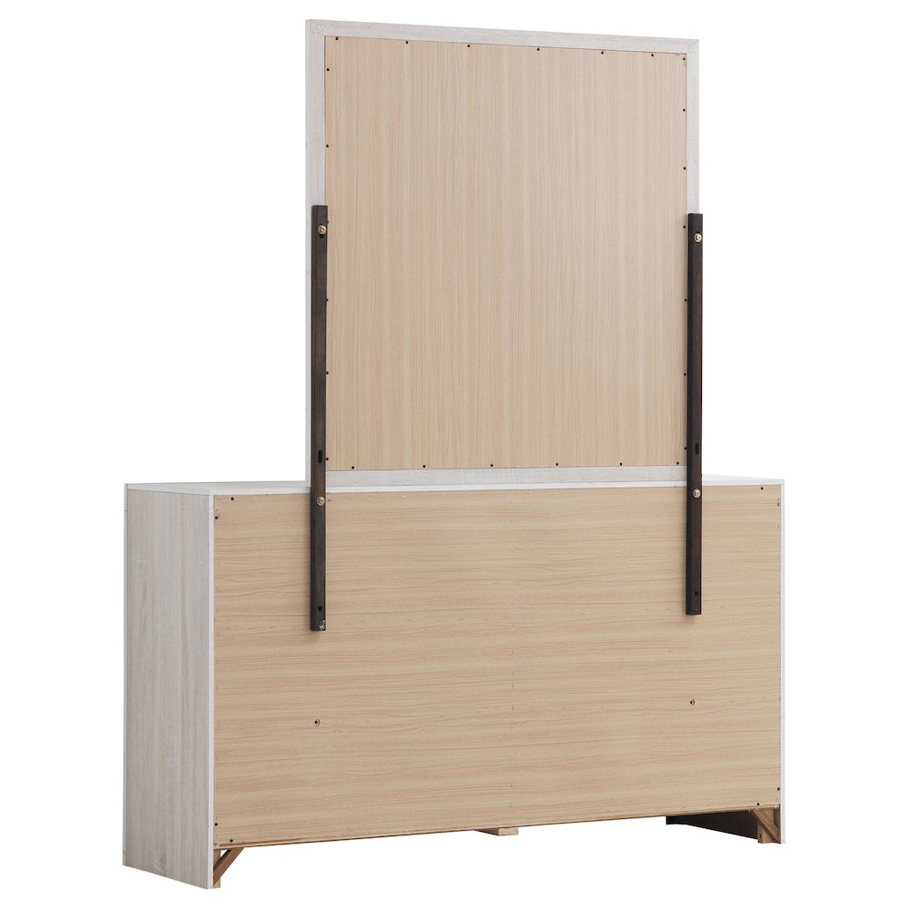 Brantford 6-drawer Dresser with Mirror Coastal White. Picture 6