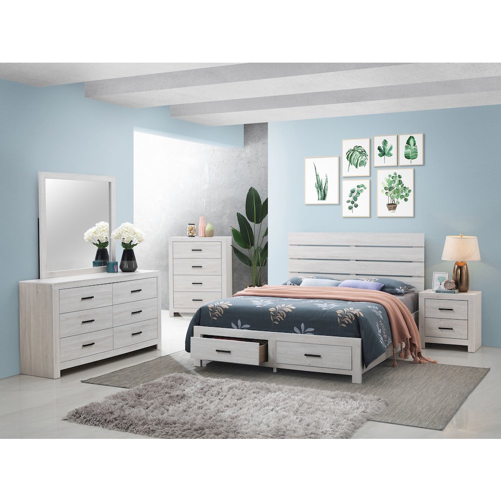 Brantford 4-drawer Bedroom Chest Coastal White. Picture 12