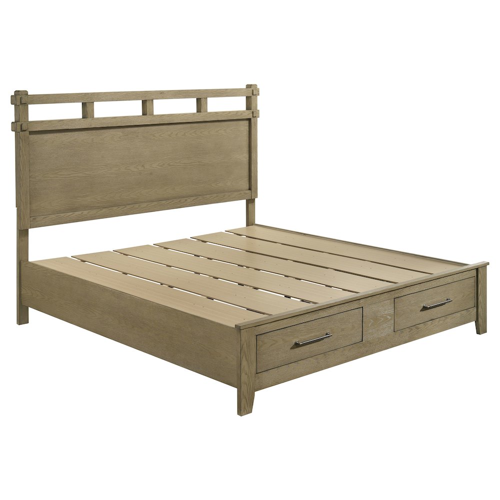 Hazlewood 59-inch Eastern King Storage Bed Vineyard Oak. Picture 1