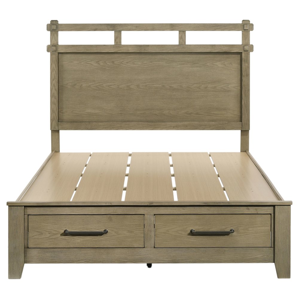 Hazlewood 59-inch Queen Panel Storage Bed Vineyard Oak. Picture 4