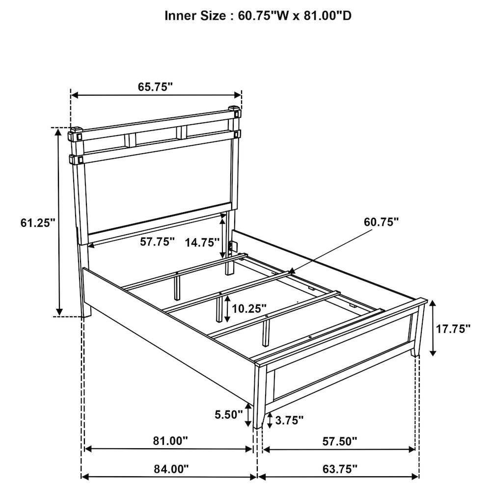 Hazlewood 59-inch Queen Panel Bed Vineyard Oak. Picture 9