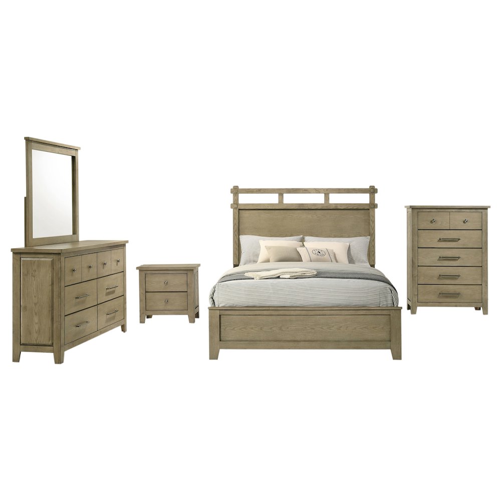 Hazlewood 5-piece Queen Bedroom Set Vineyard Oak. Picture 2