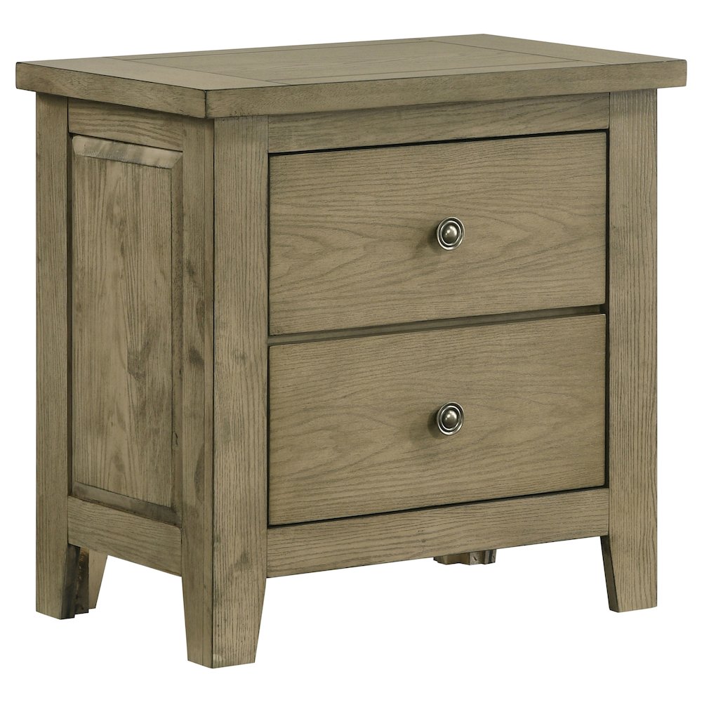 Hazlewood 2-drawer Nightstand Bedside Table Vineyard Oak. Picture 1