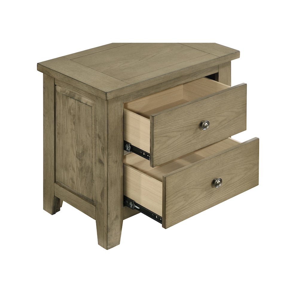 Hazlewood 2-drawer Nightstand Bedside Table Vineyard Oak. Picture 10