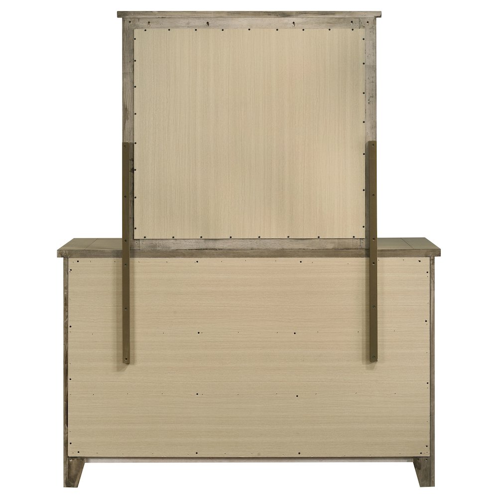 Hazlewood 6-drawer Bedroom Dresser with Mirror Vineyard Oak. Picture 7