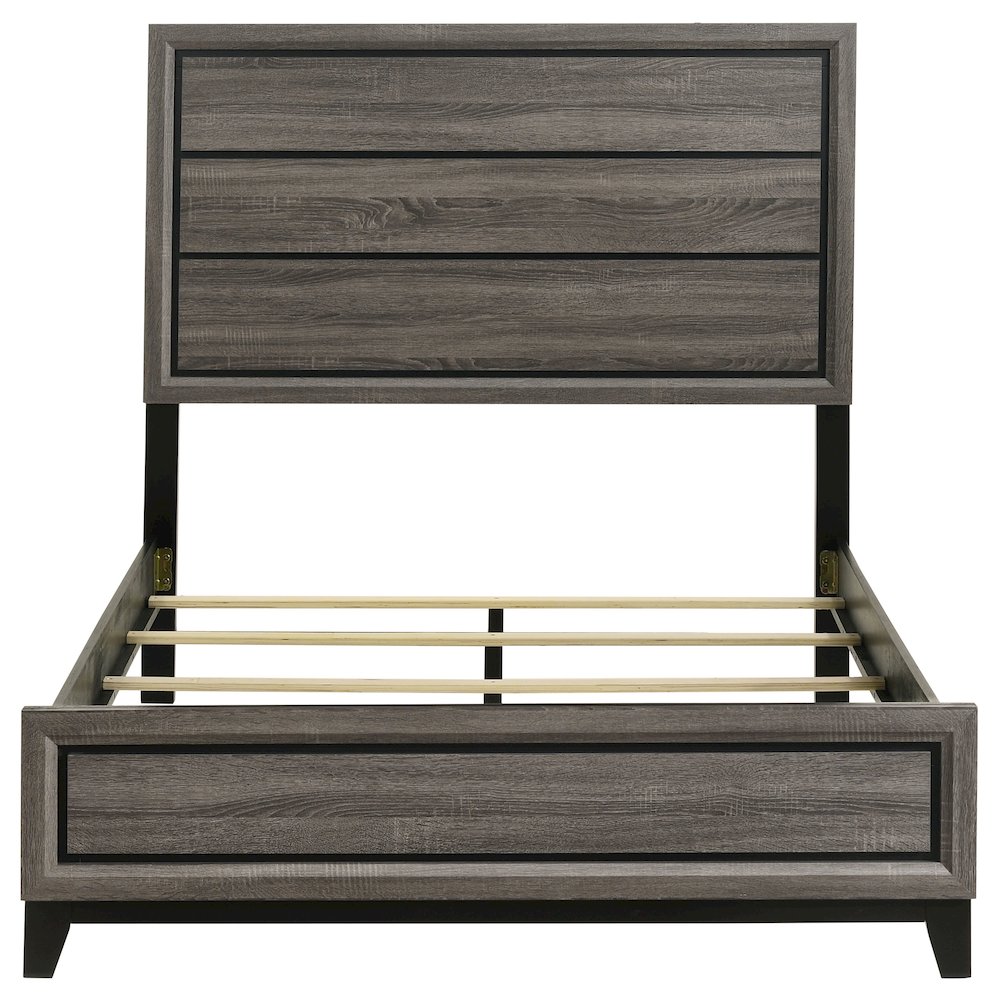 Watson Wood Full Panel Bed Grey Oak. Picture 4