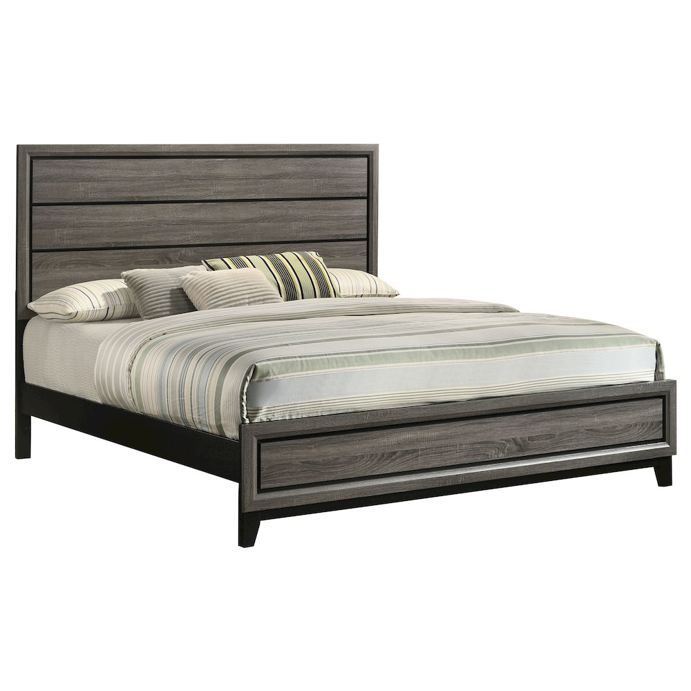 Watson Wood Eastern King Panel Bed Grey Oak. Picture 3
