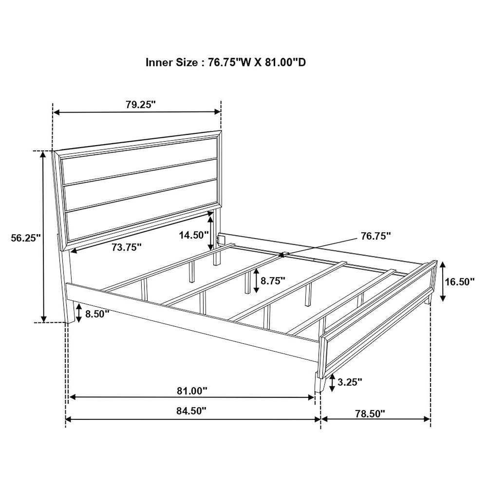Watson Wood Eastern King Panel Bed Grey Oak. Picture 10