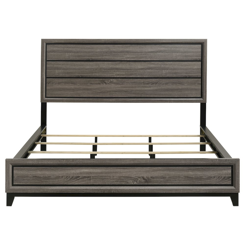 Watson Wood California King Panel Bed Grey Oak. Picture 4