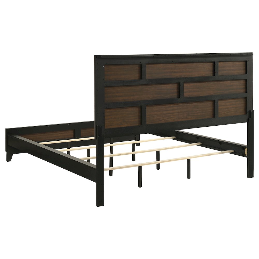 Watson Wood California King Panel Bed Grey Oak. Picture 5