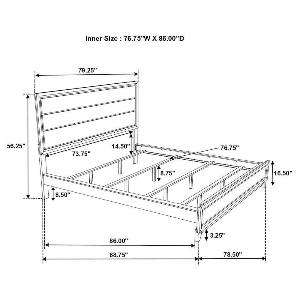 Watson Wood California King Panel Bed Grey Oak. Picture 10