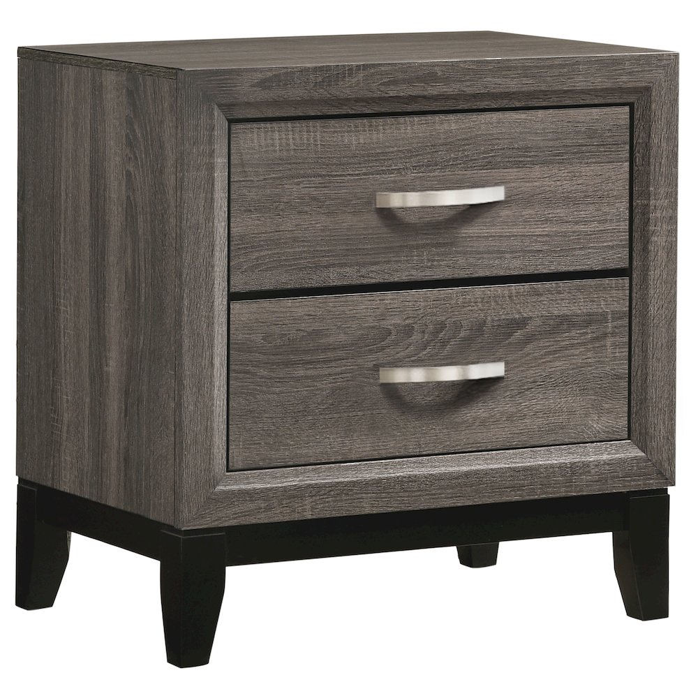 Watson 2-drawer Nightstand Grey Oak. Picture 1