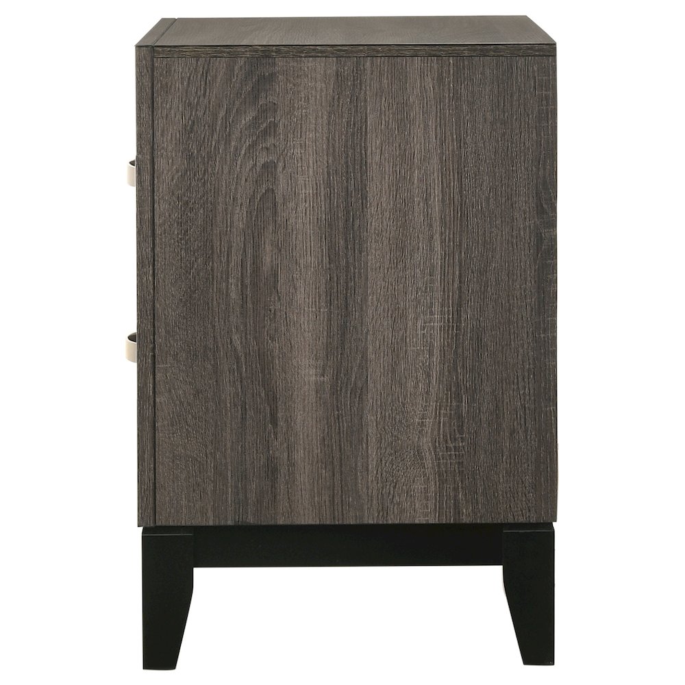 Watson 2-drawer Nightstand Grey Oak. Picture 4