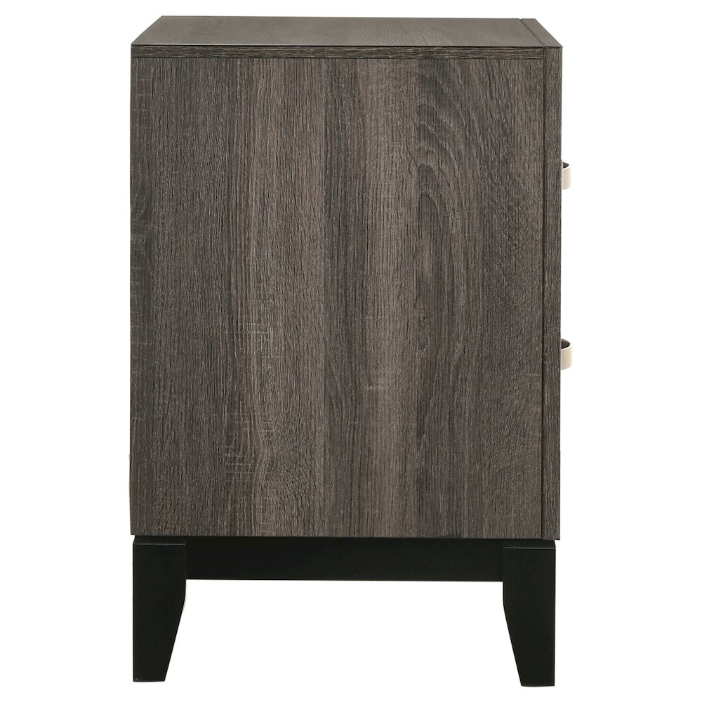 Watson 2-drawer Nightstand Grey Oak. Picture 8