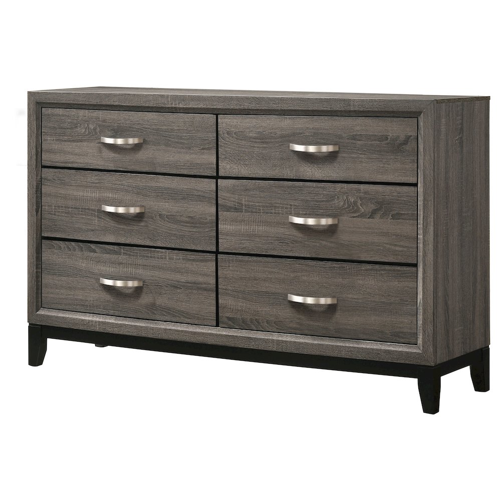 Watson 6-drawer Dresser Grey Oak. Picture 4