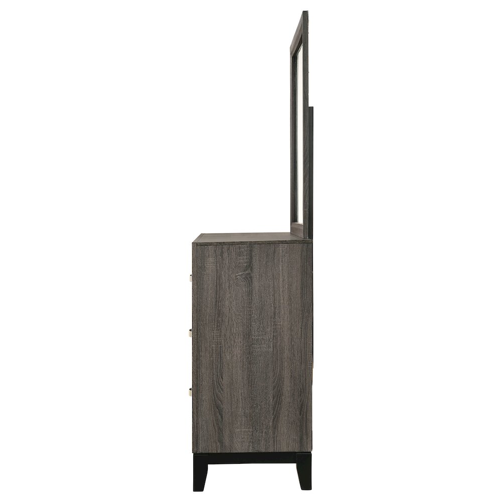 Watson 6-drawer Dresser with Mirror Grey Oak. Picture 5