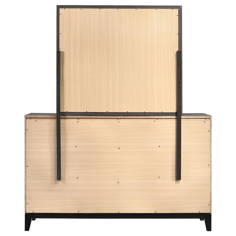 Watson 6-drawer Dresser with Mirror Grey Oak. Picture 7