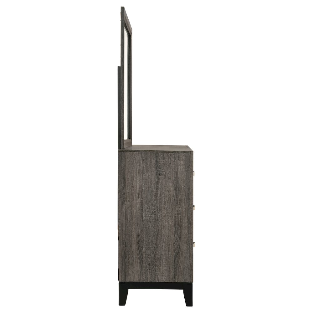 Watson 6-drawer Dresser with Mirror Grey Oak. Picture 9