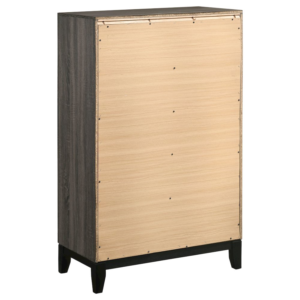 Watson 5-drawer Bedroom Chest Grey Oak. Picture 6