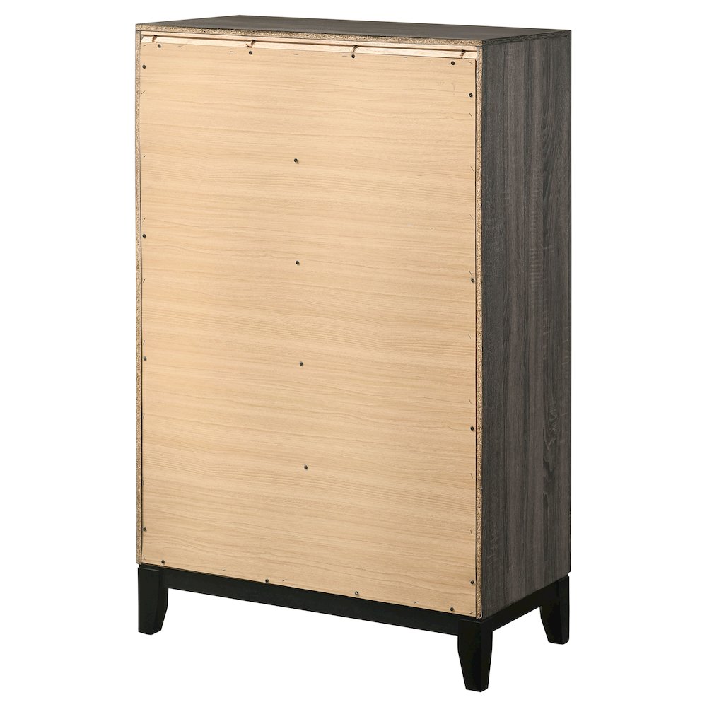 Watson 5-drawer Bedroom Chest Grey Oak. Picture 8