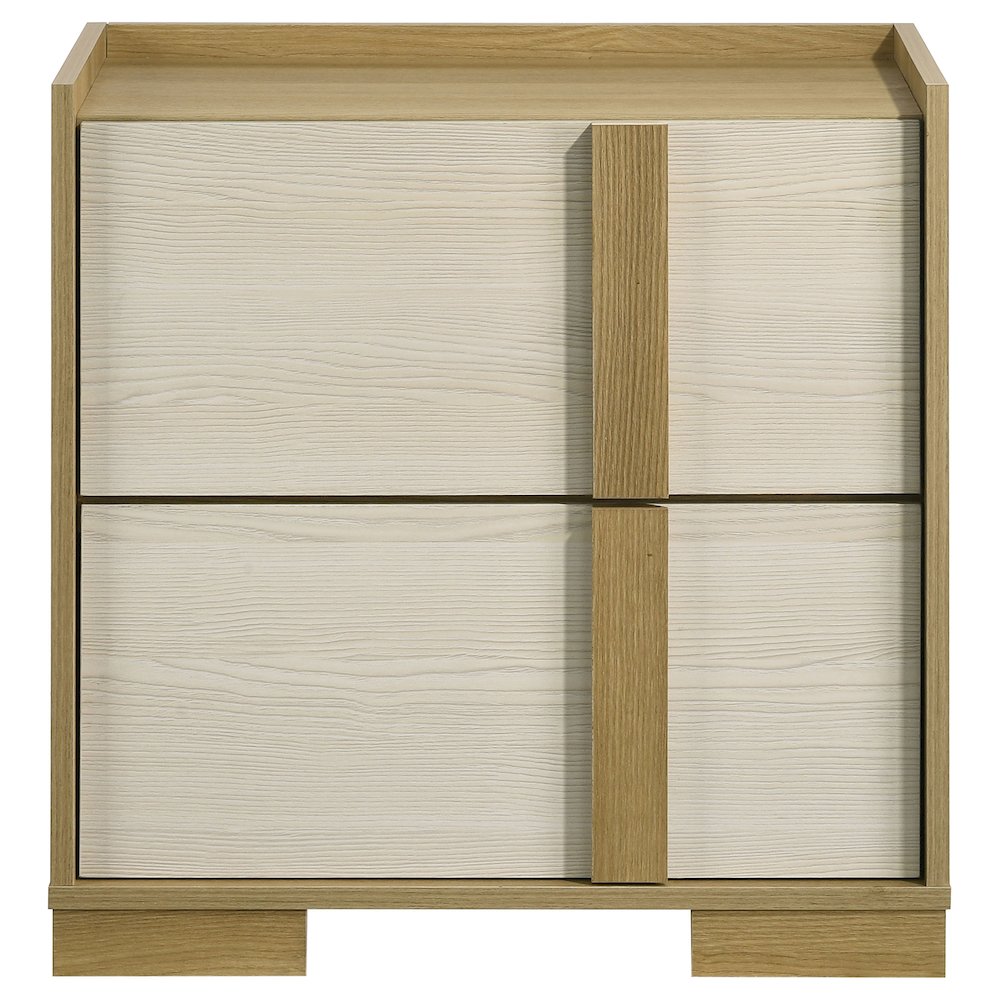 Hyland 2-drawer Nightstand Bedside Table Natural. Picture 3