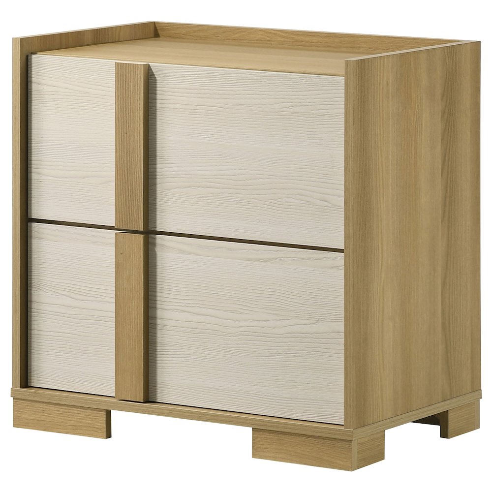 Hyland 2-drawer Nightstand Bedside Table Natural. Picture 4