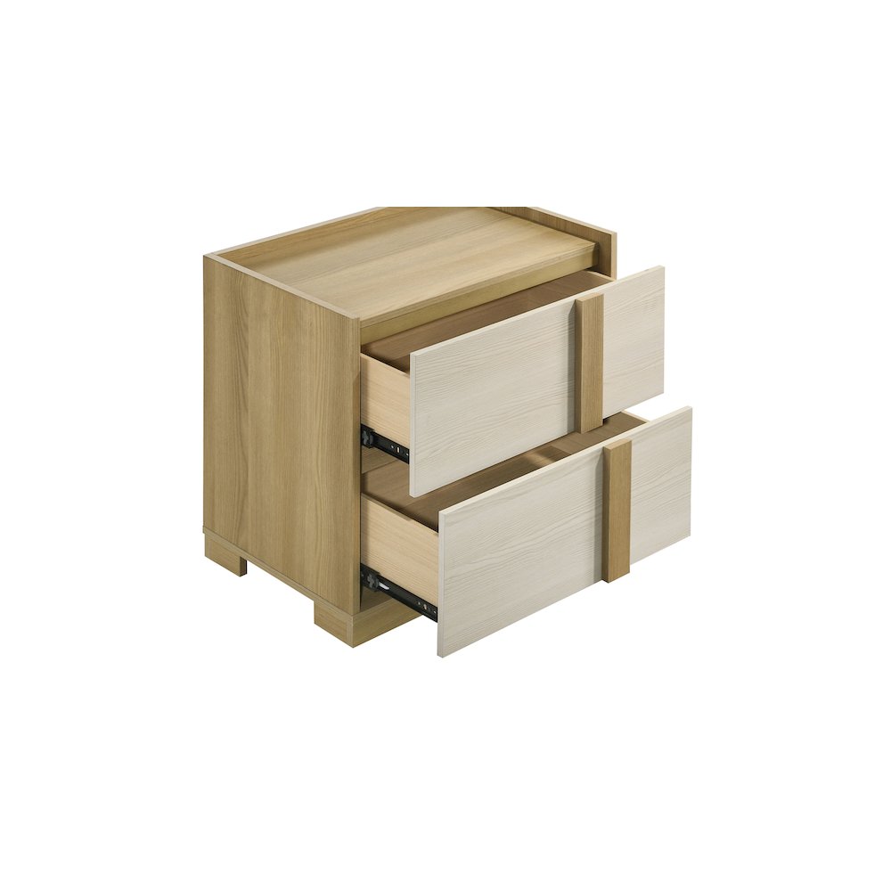 Hyland 2-drawer Nightstand Bedside Table Natural. Picture 13