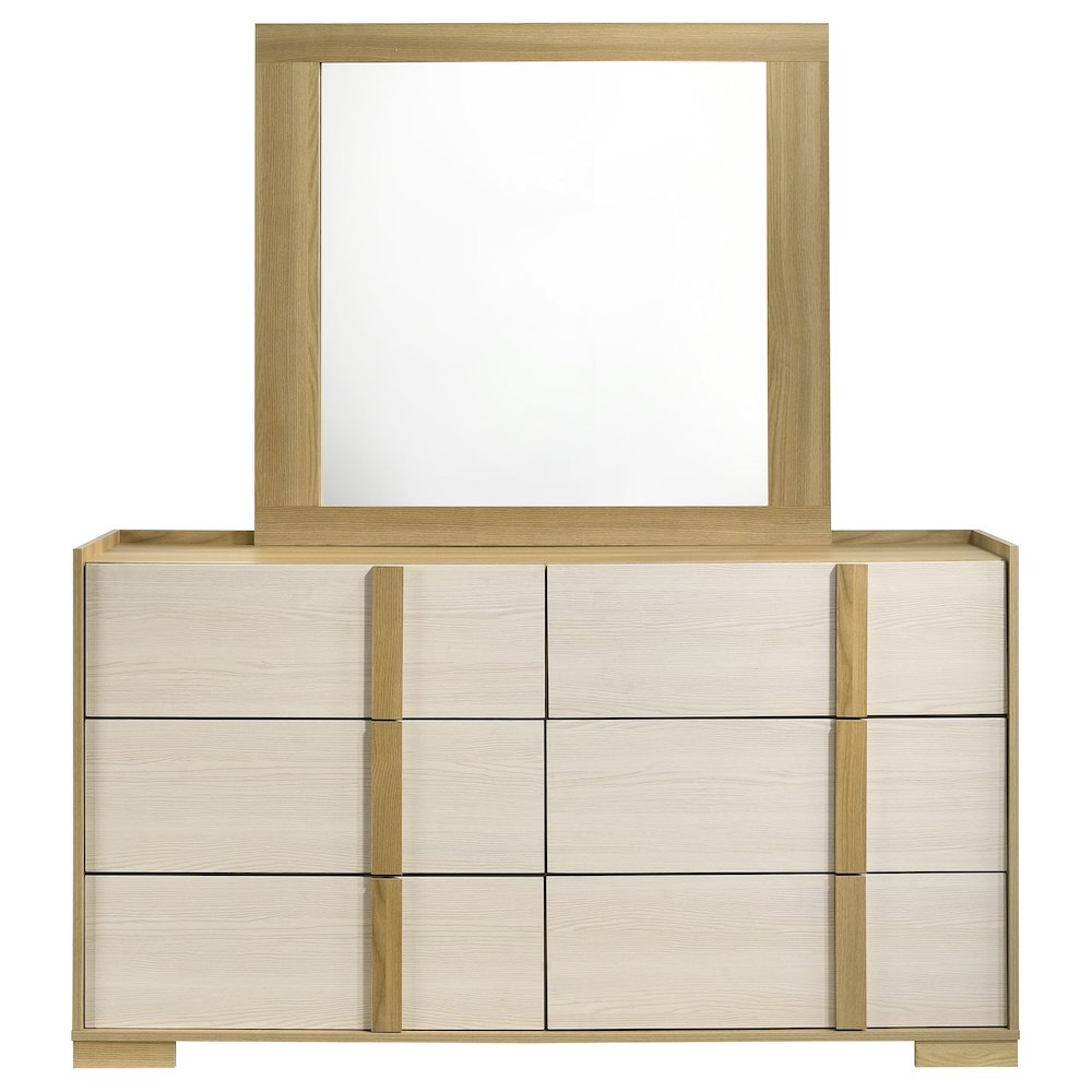 Hyland 6-drawer Dresser with Mirror Natural. Picture 3